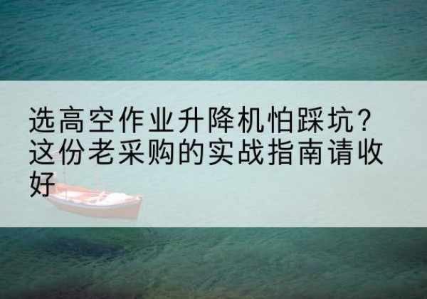 惠济高空作业升降机厂家推荐-选高空作业升降机怕踩坑？这份老采购的实战指南请收好